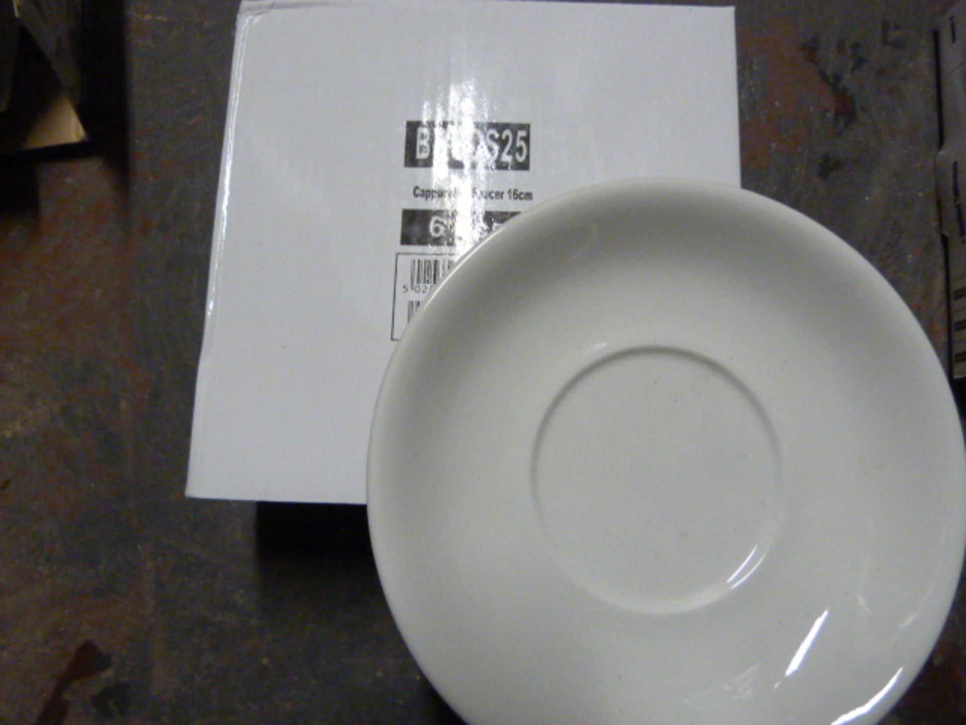 *Box of Six 16cm Cappuccino Saucers