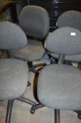 Four Charcoal Gas Lift Chairs