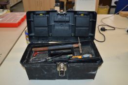 *Plastic Toolbox Containing Assorted Hand Tools