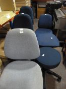 *Four Gas Lift Office Chairs and Two Examination S