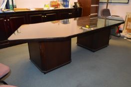 *Executive Double Pedestal Desk with Plate Glass a