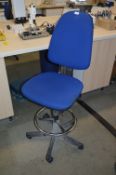 *Draftsman's Gas Lift Swivel Chair (Blue)