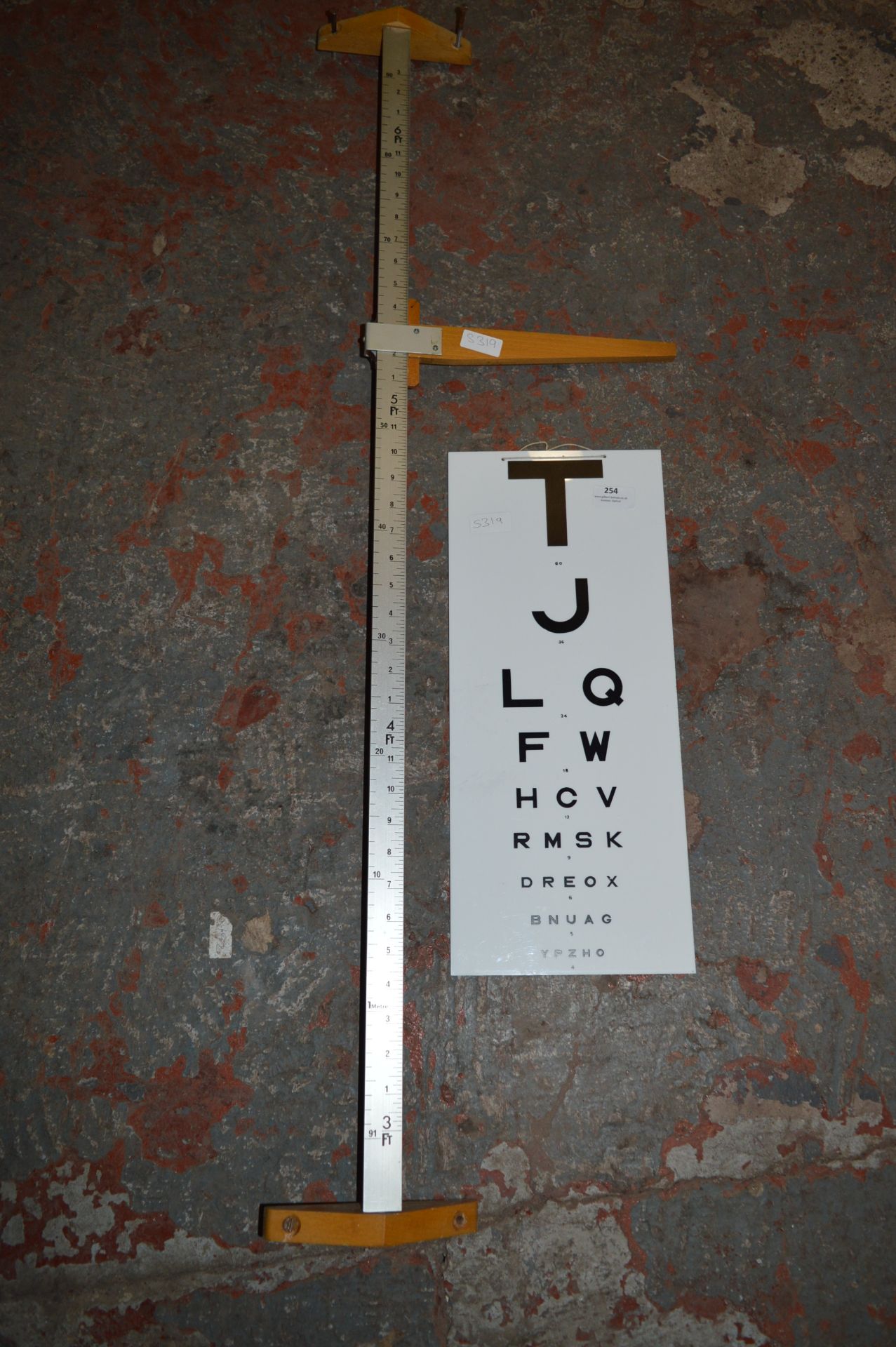 Height Gauge and a Eye Testing Chart