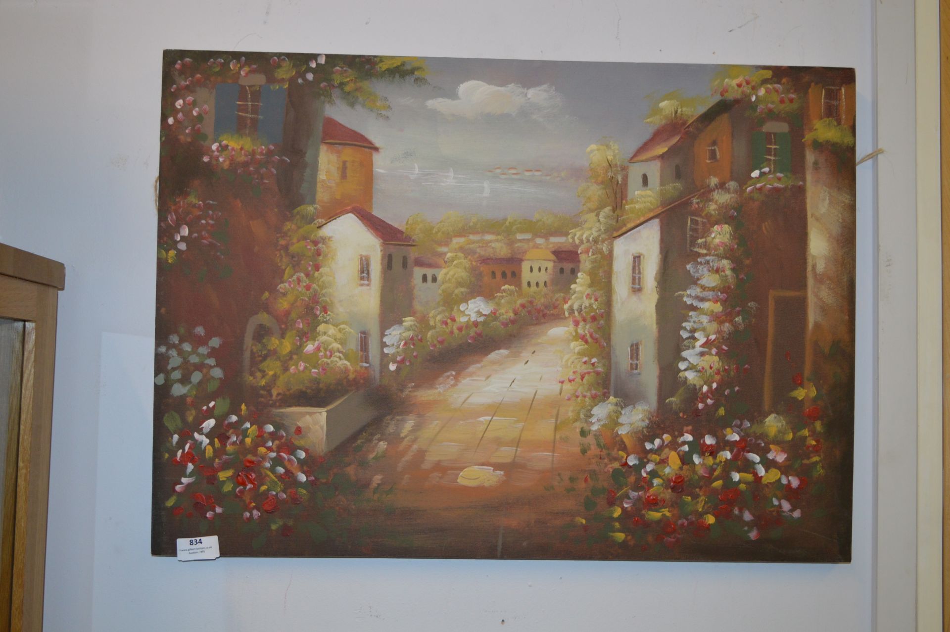 Painting on Canvas - Continental Street Scene