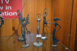 Six Bronze Figurines - Dancers