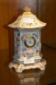 Pottery Mantel Clock - One Hundred Flowers by Dawe