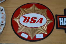 Cast Metal Sign - BSA