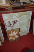 Selection of Prints on Canvas - Flowers