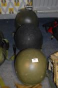 Three Military Helmets
