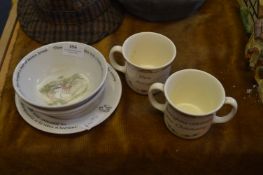 Wedgwood and Royal Doulton Bunnykins Dishes and Cu