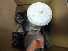 Two Boxes Containing Nails, Ratchets, Spikes, etc.