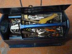 Toolbox and Contents Including Calipers, Spanners,