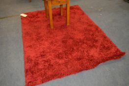 Red Wool Rug 160x120cm