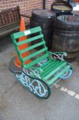 Garden Rocker Chair with Cast Metal Ends