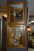 Pair of Gilt Framed Prints - Water Carrier and Fee