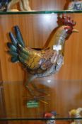 Painted Metal Garden Ornament - Chicken
