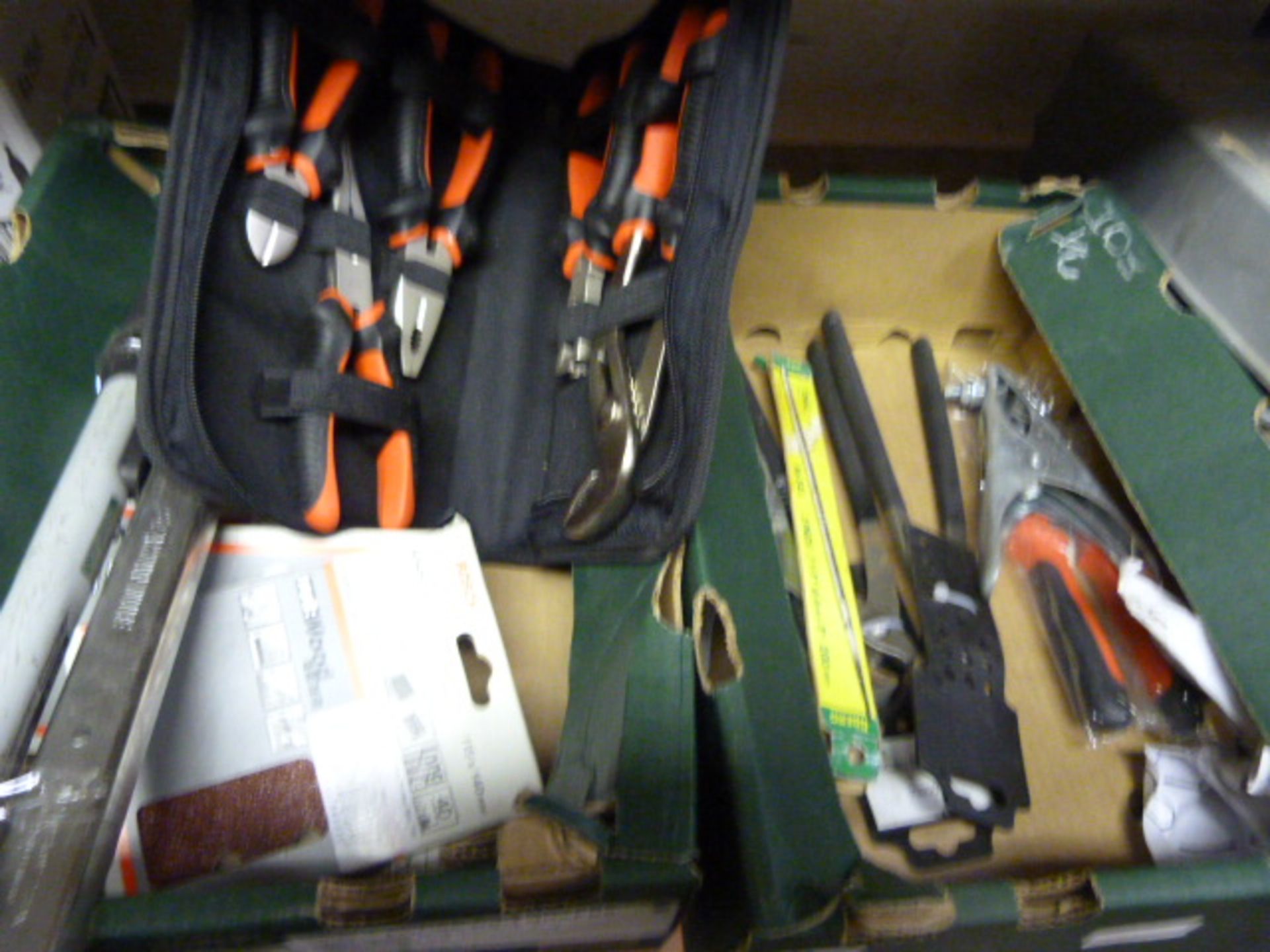 *Two Boxes of Tools Including Pliers, Grips, Sandi