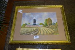 Gilt Framed Watercolour - Skidby Mill