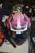 Duchinni D801 Helmet (Pink & White) Size:Small