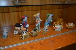 Selection of Pottery Figurines, Novelty Teapots, C