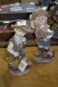 Two Regency Fine Arts Figurines - Boy & Girl