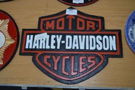 Cast Metal Sign - Harley Davidson Motorcycles