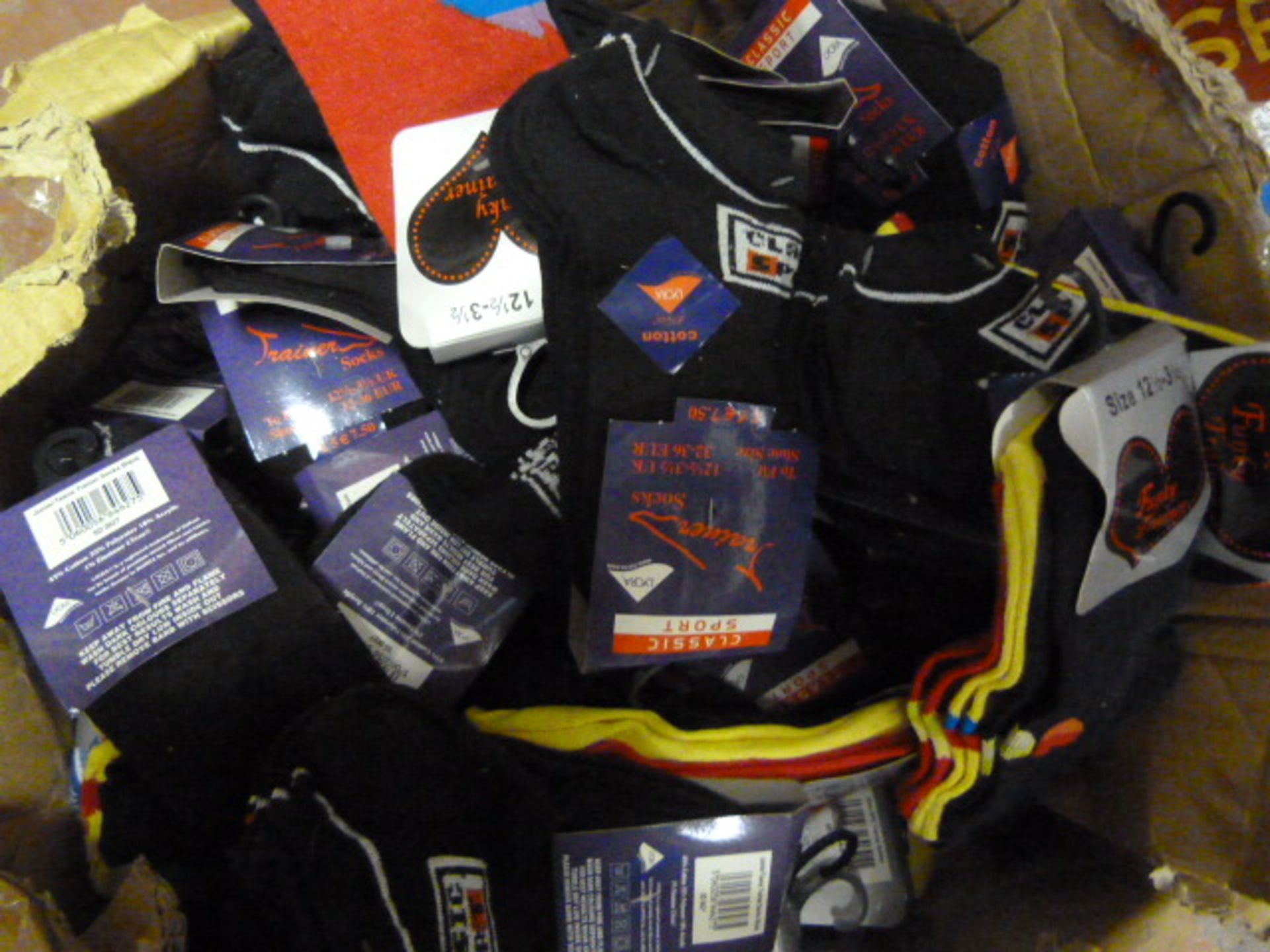 Large Box of Assorted Sports Socks