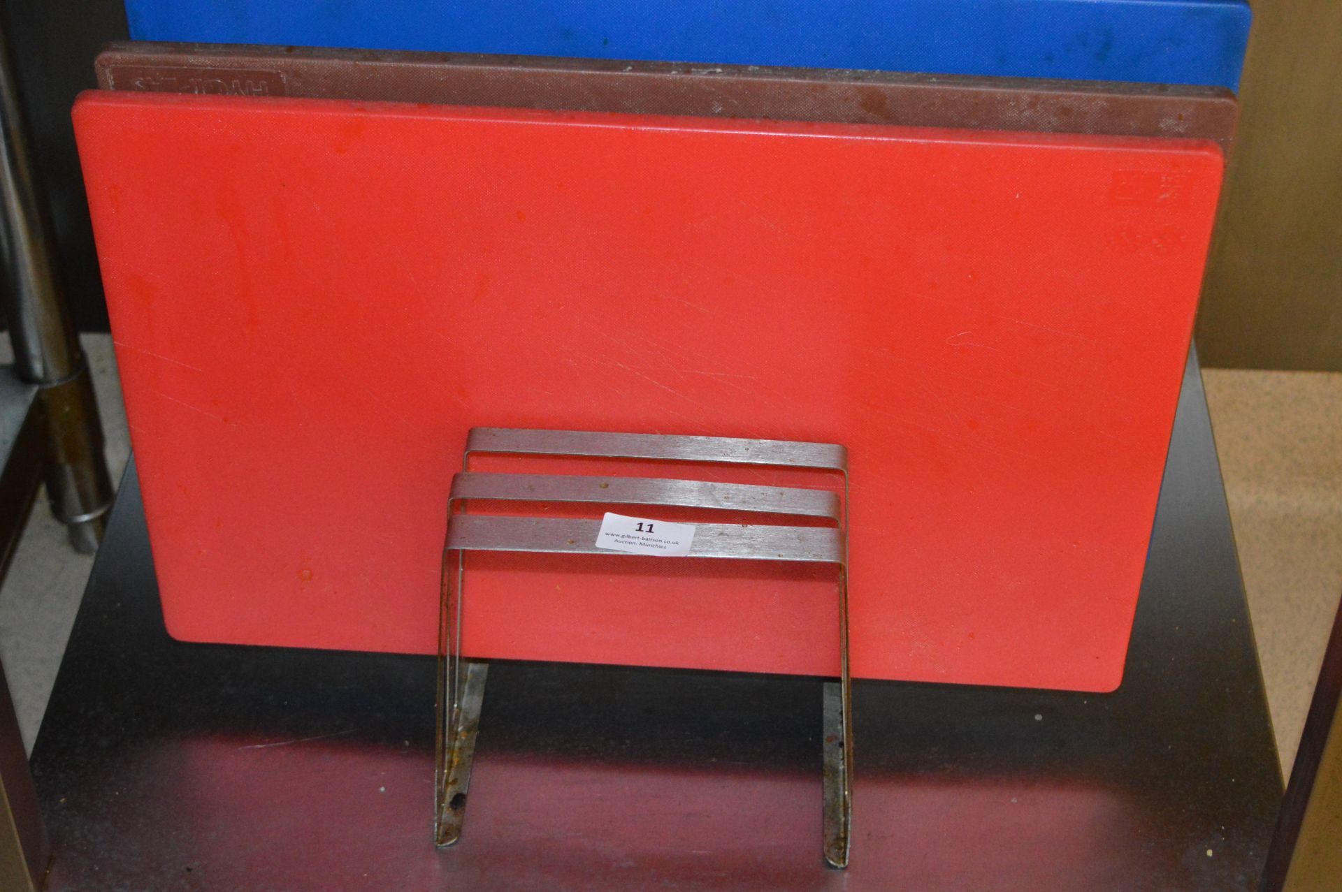 *Colour Coded Chopping Boards in Rack