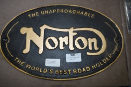*Cast Metal Sign - Norton