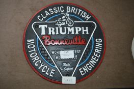 *Cast Metal Sign - Triumph Bonneville