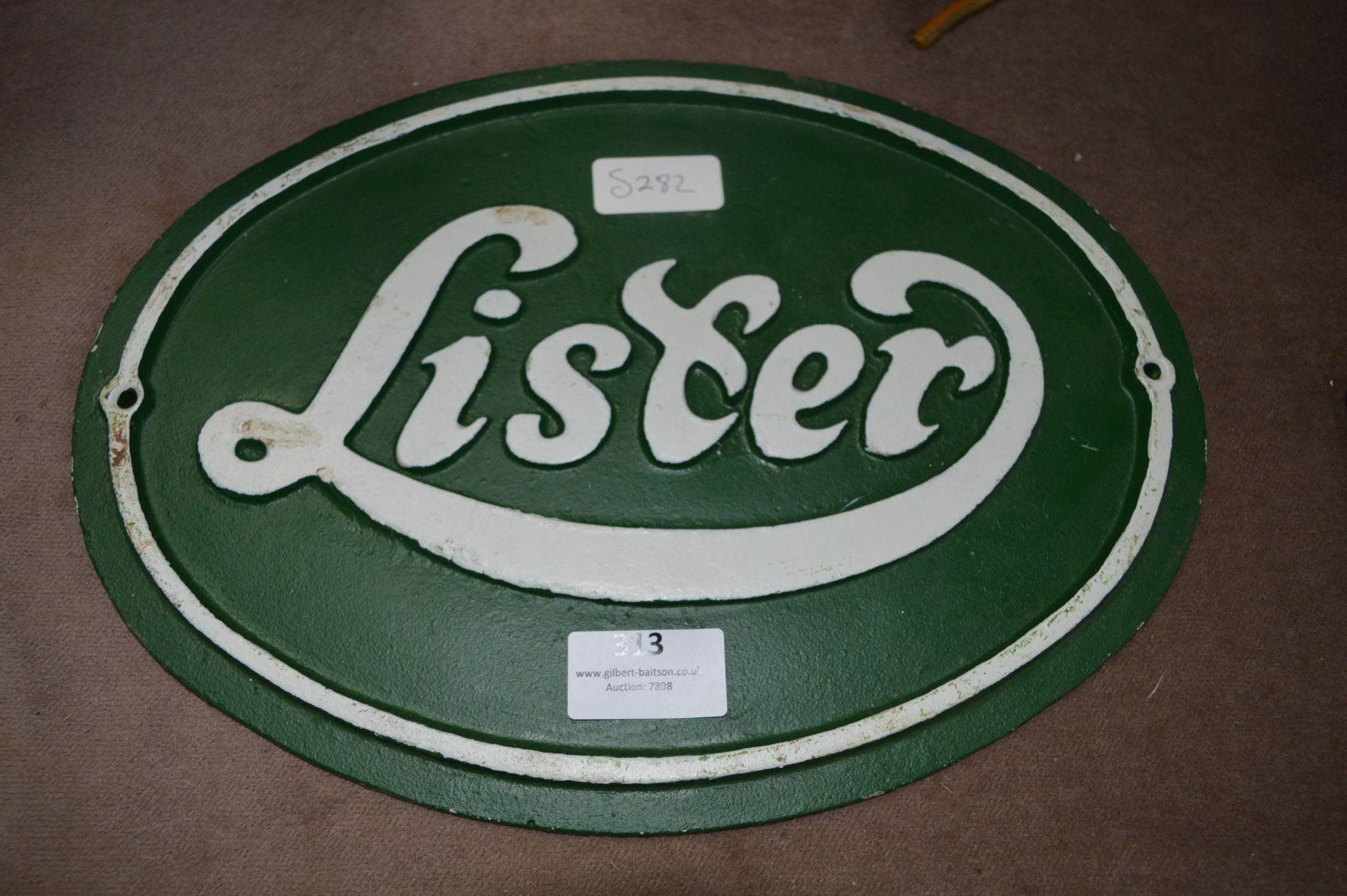 *Cast Metal Sign - Lister