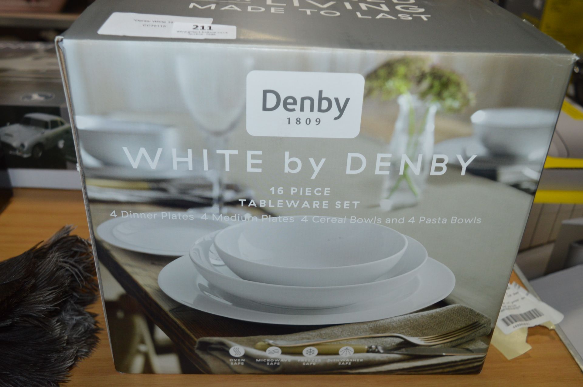 *Denby White Dinner Ware 16pce