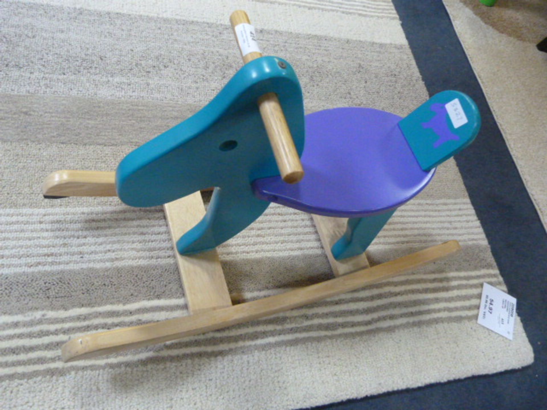 *Painted Wooden Rocking Horse