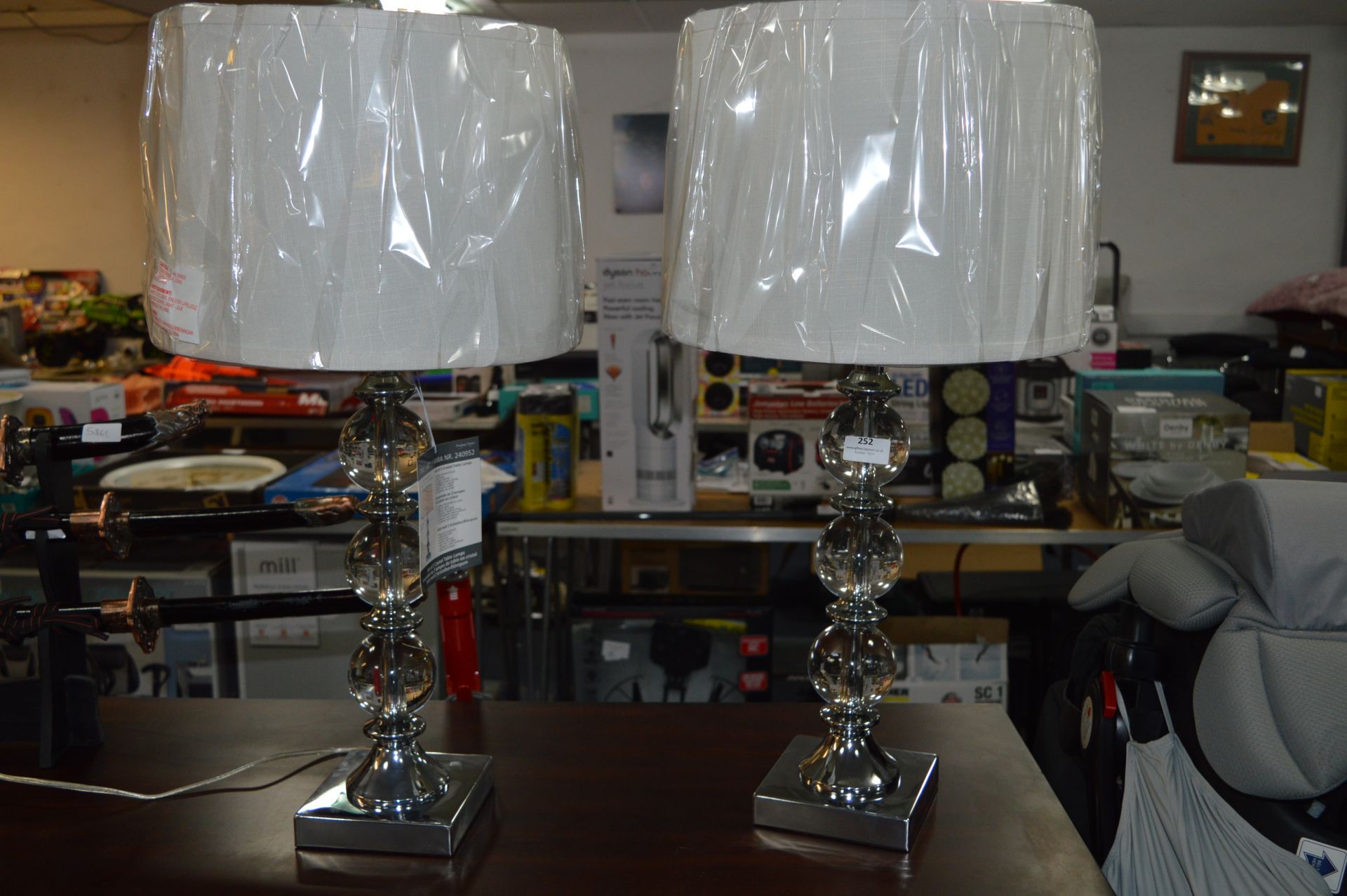*Crystal Table Lamps 2pk