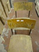 Pair of Early MFI Stackable Chairs