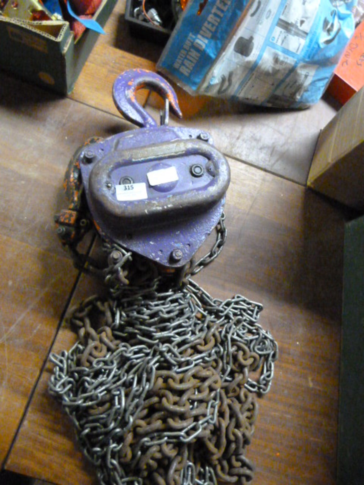 *Large Metal Block & Tackle with Chain