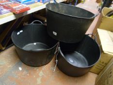 *Three Heavy Duty Plastic Buckets