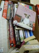 Box Containing Hard and Paper Back Books; Novels a
