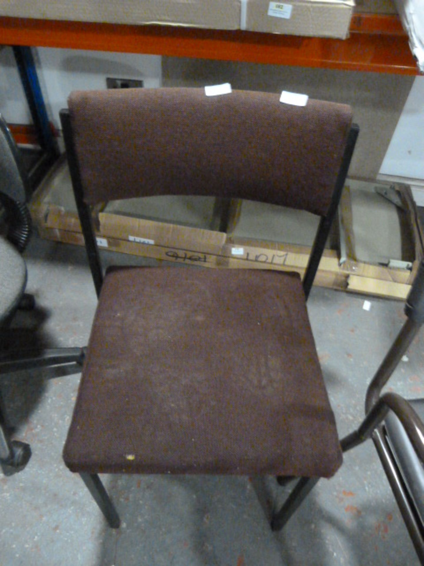 Metal Framed Chair with Upholstered Seat & Back