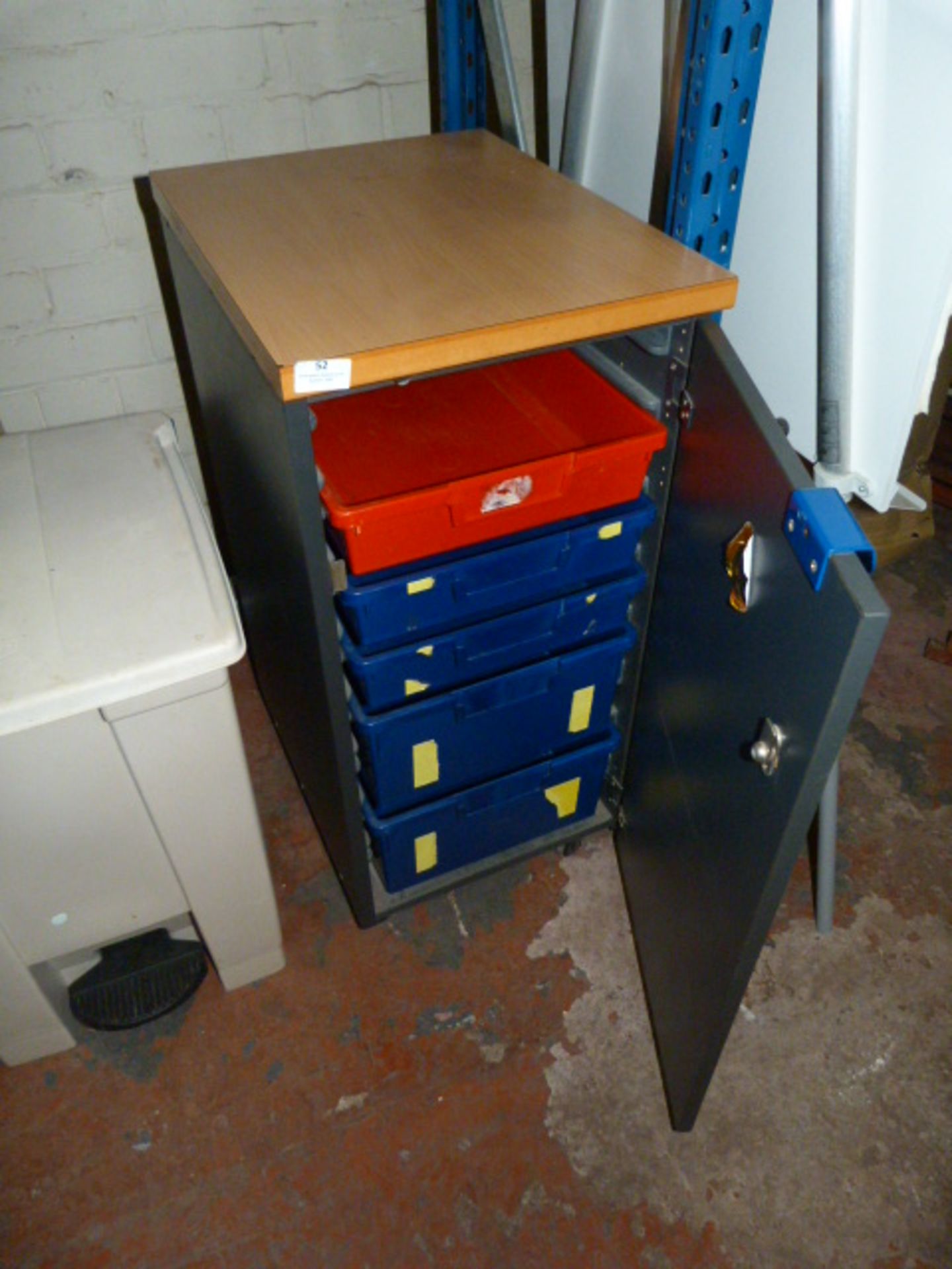 *Storage Cupboard with Plastic Trays