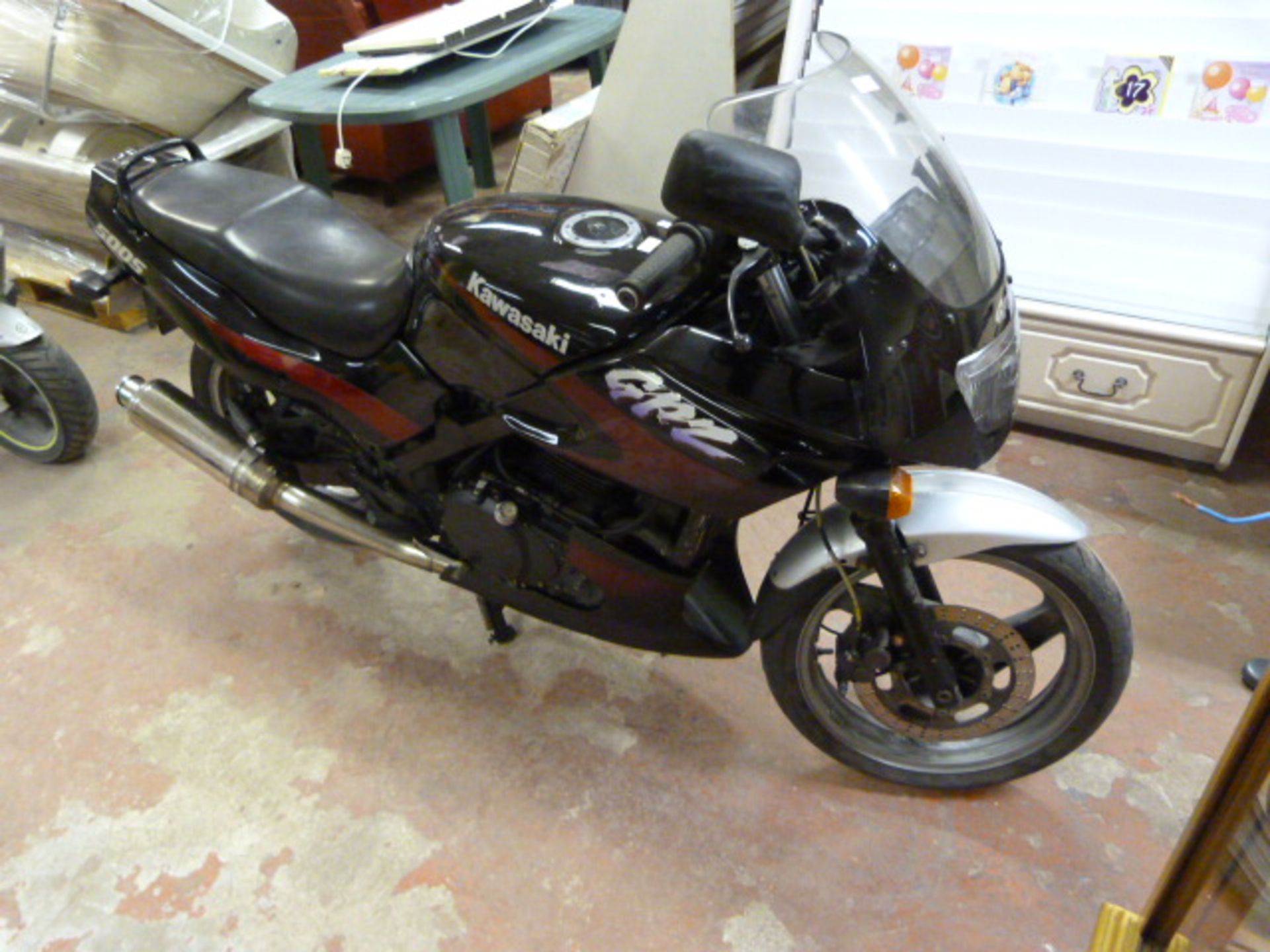 Kawasaki GPZ500S Reg:Y215GAX Mileage: 53105