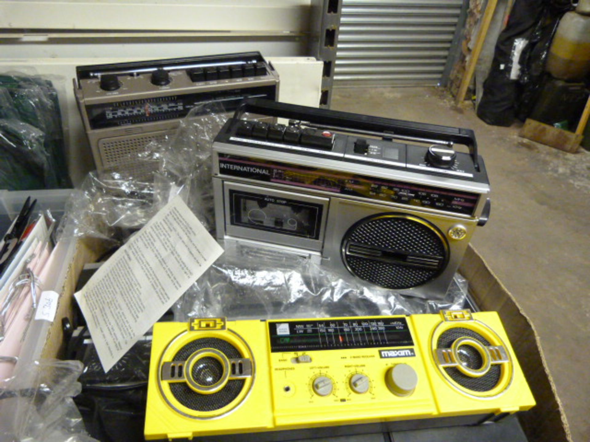 Box of Radio Cassette Players