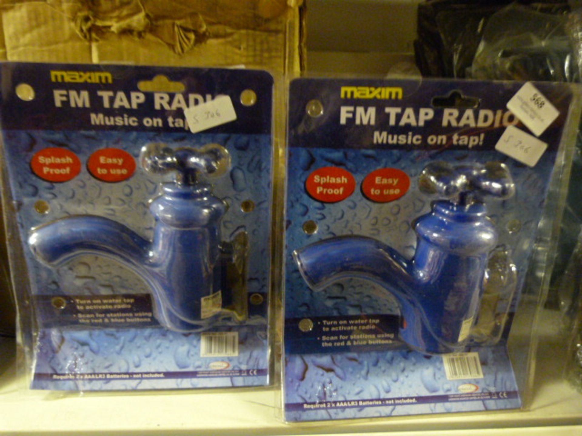 Two Blue Novelty FM Tap Radios