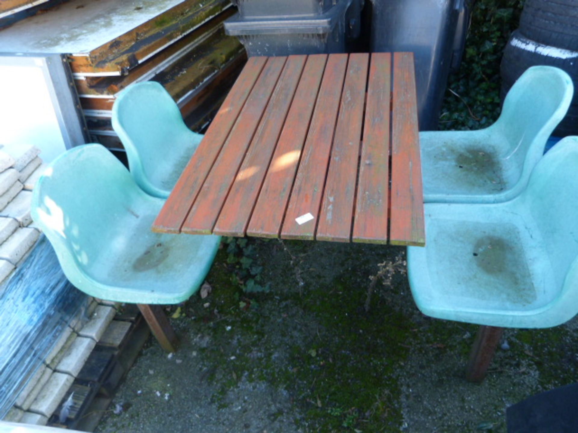 *Garden Table with Four Chairs