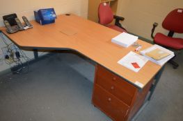 *L-Shape Desk with Left Hand Return and Drawer Uni