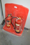 *Fire Extinguisher Station with Foam 6kg Extinguisher and CO2 2kg Extinguisher