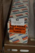 *Two Boxes of Ten 250mm Half Round Smooth Files