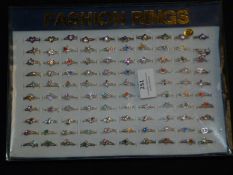 Tray Containing 50 Assorted Fashion Ring
