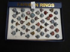 Tray Containing 50 Fashion Rings