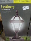 *Garden Zone Ledbury Pedestal Lantern (Black) 100W